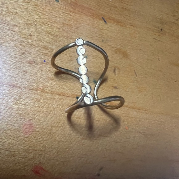 SATYA JEWELRY Cycles of the Goddess Moon Adjustable Gold Ring - Picture 5 of 8